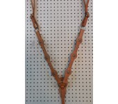 Russet leather Breast Collar With Target Pattern Nickle Spots